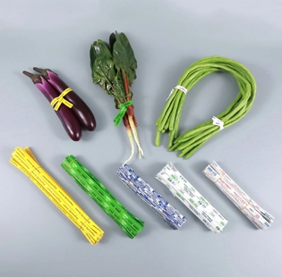 Paper/PE Single-Sided Printed Plastic Twist Ties for Vegetable/Fruit