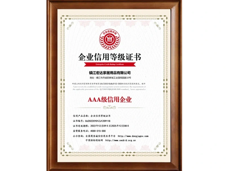 Enterprise Credit Rating Certificate