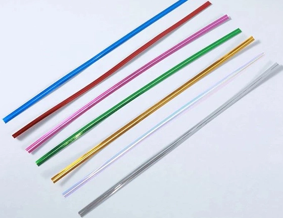 white plastic twist ties