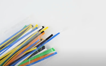 Pre Cut Metal Wire Twist Ties PE Plastic Spool for Bread Packaging